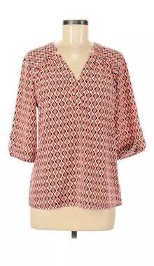 Dina Be top 3/4 sleeve blouse Southwestern size S